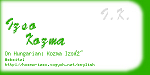 izso kozma business card